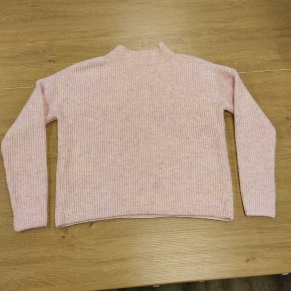 $98 NEW Jamison Bailey Pointelle Sweater Pullover Mock Neck Pink Yellow Small - Picture 7 of 10